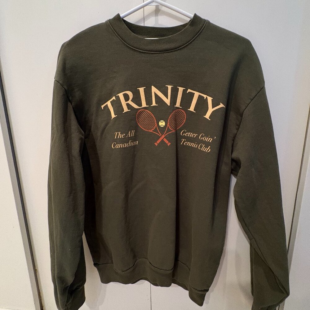 Trinity the Label green crewneck sweater
